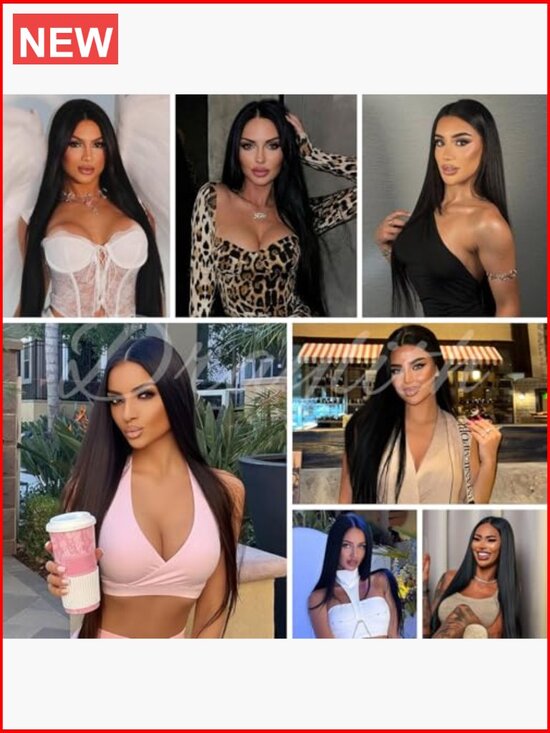 30 Inch 13x6 Lace Front Wig Human Hair 200 Density HD Transparent Straight Lace